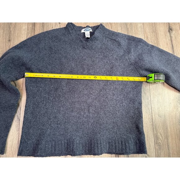 Old Navy Womens Blue Gray Wool Blend V Neck Sweater L - Picture 4 of 6